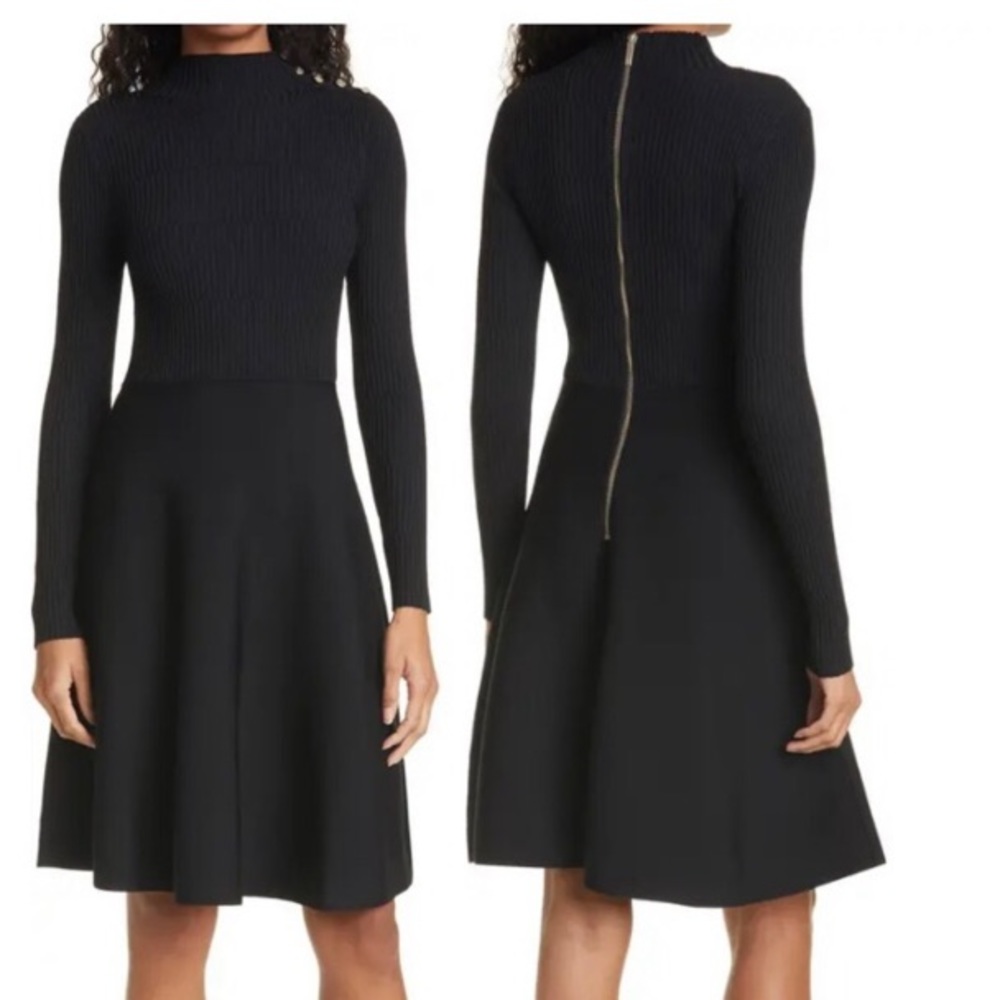 Ted Baker Black Josey Skater Dress, new with tag, size 3 (8).